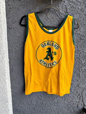 Oakland A's Athletics Coca-Cola tank top in Yellow & Green